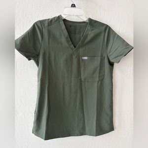 Figs catarina Shirt Scrubs Women's Olive Green V-neck Technical Collection X S